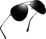 Polarized Metal Aviation Sunglasses Men, Classic Military Sun Glasses Women, Rectangle Shades UV400 Protection Costume - Image 18
