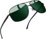 Polarized Metal Aviation Sunglasses Men, Classic Military Sun Glasses Women, Rectangle Shades UV400 Protection Costume - Image 17