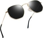 Vintage Round Sunglasses for Women, Retro Trendy Polarized Sun Glasses UV400 Protection, Circle Shades Men Sunnies - Image 2