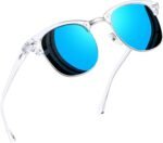 Vintage Sunglasses Half Frame Sun Glasses Polarized UV Protection Browline Shades for Women Men - Image 51