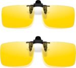Polarized Clip on Sunglasses over Glasses, Rectangle Flip up Sun Glasses UV Protection Women Men - Image 12