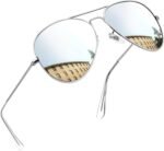 Polarized Metal Aviation Sunglasses Men, Classic Military Sun Glasses Women, Rectangle Shades UV400 Protection Costume - Image 29