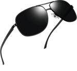 Polarized Metal Aviation Sunglasses Men, Classic Military Sun Glasses Women, Rectangle Shades UV400 Protection Costume - Image 33