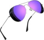 Polarized Metal Aviation Sunglasses Men, Classic Military Sun Glasses Women, Rectangle Shades UV400 Protection Costume - Image 23