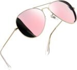 Polarized Metal Aviation Sunglasses Men, Classic Military Sun Glasses Women, Rectangle Shades UV400 Protection Costume - Image 38