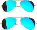 Polarized Metal Aviation Sunglasses Men, Classic Military Sun Glasses Women, Rectangle Shades UV400 Protection Costume - Image 6