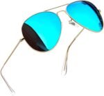 Polarized Metal Aviation Sunglasses Men, Classic Military Sun Glasses Women, Rectangle Shades UV400 Protection Costume - Image 37
