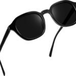 Polarized Square Sunglasses Women Men Trendy Acetate Sun Glasses UV Protection Retro Keyhole Shades