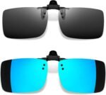 Polarized Clip on Sunglasses over Glasses, Rectangle Flip up Sun Glasses UV Protection Women Men - Image 8