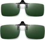 Polarized Clip on Sunglasses over Glasses, Rectangle Flip up Sun Glasses UV Protection Women Men - Image 17