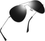 Polarized Metal Aviation Sunglasses Men, Classic Military Sun Glasses Women, Rectangle Shades UV400 Protection Costume - Image 35