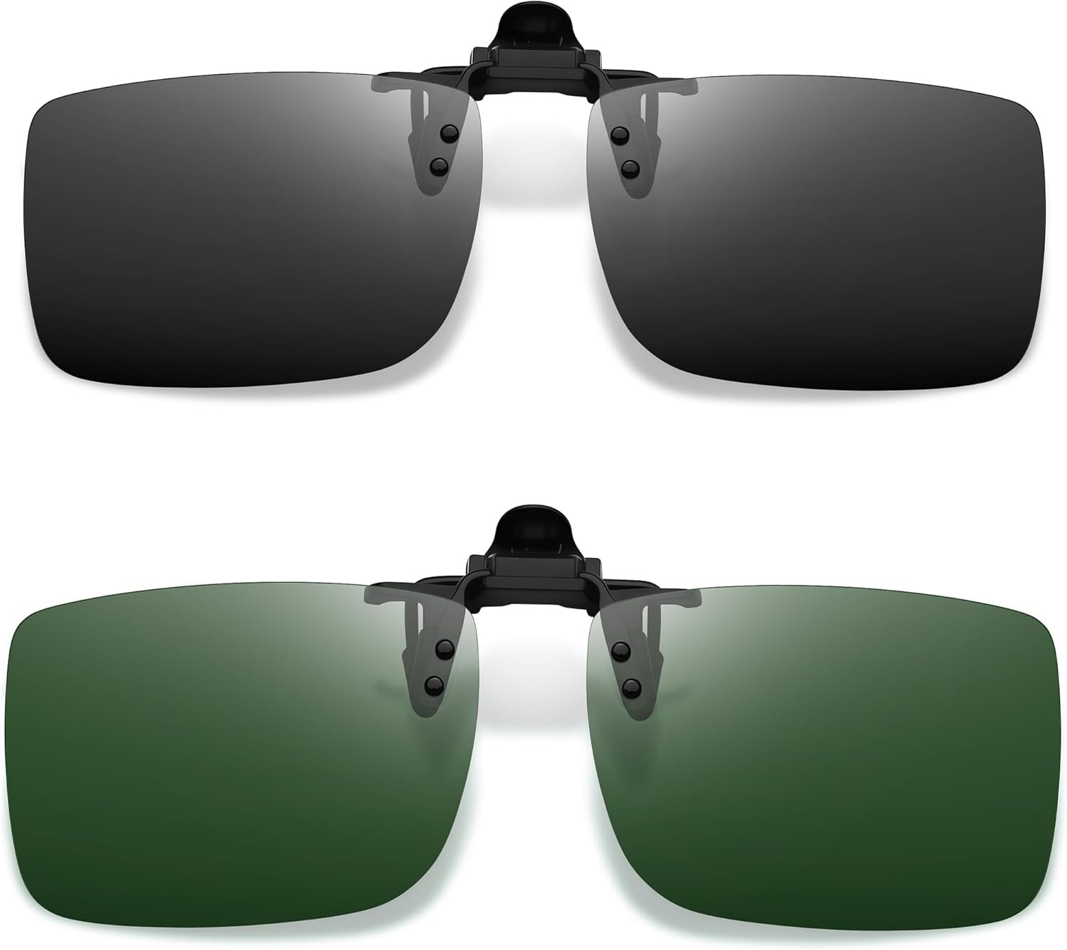 61UWqzMQO-L._AC_SL1500_ Polarized Clip on Sunglasses over Glasses, Rectangle Flip up Sun Glasses UV Protection Women Men - Image 1