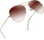Polarized Metal Aviation Sunglasses Men, Classic Military Sun Glasses Women, Rectangle Shades UV400 Protection Costume - Image 8