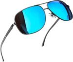 Polarized Metal Aviation Sunglasses Men, Classic Military Sun Glasses Women, Rectangle Shades UV400 Protection Costume - Image 31