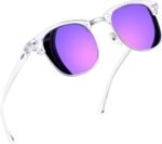 Vintage Sunglasses Half Frame Sun Glasses Polarized UV Protection Browline Shades for Women Men - Image 22