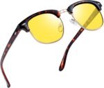 Vintage Sunglasses Half Frame Sun Glasses Polarized UV Protection Browline Shades for Women Men - Image 45