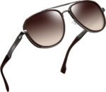 Polarized Aviator Sunglasses Mens Women Vintage Retro Military Metal Pilot Sun Glasses UV Protection - Image 4