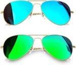 Polarized Metal Aviation Sunglasses Men, Classic Military Sun Glasses Women, Rectangle Shades UV400 Protection Costume - Image 13