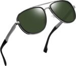 Polarized Aviator Sunglasses Mens Women Vintage Retro Military Metal Pilot Sun Glasses UV Protection - Image 2
