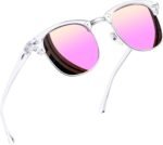 Vintage Sunglasses Half Frame Sun Glasses Polarized UV Protection Browline Shades for Women Men - Image 24