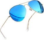 Polarized Metal Aviation Sunglasses Men, Classic Military Sun Glasses Women, Rectangle Shades UV400 Protection Costume - Image 20