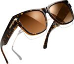 Square Sunglasses Over Glasses Women Men Polarized Fit Over Sun Glasses UV Protection Oversized Fitover Shades - Image 5