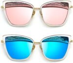 Oversized Cateye Sunglasses for Women Fashion Cat Eye Sun Glasses UV Protection Ladies Shades Sunnies