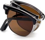 Vintage Sunglasses Half Frame Sun Glasses Polarized UV Protection Browline Shades for Women Men - Image 44