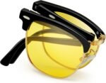 Vintage Sunglasses Half Frame Sun Glasses Polarized UV Protection Browline Shades for Women Men - Image 14