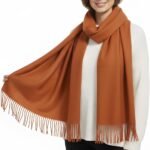 Women's Winter Warm Scarf Soft Cashmere Feel Oversized Pashmina Shawl &Tassel Wrap, Thick Blanket Scarf for Gift
