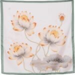 Silk Like Scarf for Women, 27.5 Square Hair Scarf Neck Headscarf,Chinese Ink Wash Neckerchief Accessories Gift - Image 2
