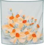 Silk Like Scarf for Women, 27.5 Square Hair Scarf Neck Headscarf,Chinese Ink Wash Neckerchief Accessories Gift