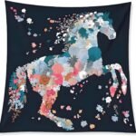 Premium Floral Scarf for Women 35x35 Square Silk Feel-Lightweight Scarves Headscarf Bandanas Wrapping Handbag