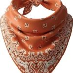 35 Satin Square Scarf for Women,Silk Feeling Head Scarf,Hair Wraps for Sleeping, Paisley Bandana for Handbags