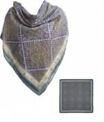 Women's Silk Feeling Large Square Scarf 43x43 Premium Hair Wrap Headscarf Neck Shawl with Gift Box