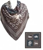Women's Silk Feeling Large Square Scarf 43x43 Premium Hair Wrap Headscarf Neck Shawl with Gift Box - Image 3