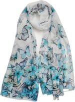 Silk Feeling Scarf for Women 71x30 ﻿ | Soft Warm Fall Neck Head Scarf Wrap, Retro Ginkgo Leaf Pattern Shawl for Cold Office, Elegant Winter Holiday Gift for Her - Image 3