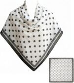 Women's Silk Feeling Large Square Scarf 43x43 Premium Hair Wrap Headscarf Neck Shawl with Gift Box - Image 4