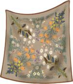 Premium Floral Scarf for Women 35x35 Square Silk Feel-Lightweight Scarves Headscarf Bandanas Wrapping Handbag - Image 14