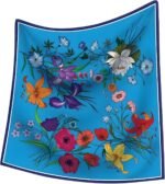 Premium Floral Scarf for Women 35x35 Square Silk Feel-Lightweight Scarves Headscarf Bandanas Wrapping Handbag - Image 17