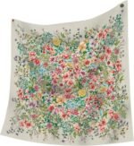 Premium Floral Scarf for Women 35x35 Square Silk Feel-Lightweight Scarves Headscarf Bandanas Wrapping Handbag - Image 4