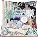 Premium Floral Scarf for Women 35x35 Square Silk Feel-Lightweight Scarves Headscarf Bandanas Wrapping Handbag - Image 6