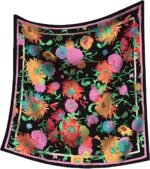 Premium Floral Scarf for Women 35x35 Square Silk Feel-Lightweight Scarves Headscarf Bandanas Wrapping Handbag - Image 21