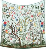 Premium Floral Scarf for Women 35x35 Square Silk Feel-Lightweight Scarves Headscarf Bandanas Wrapping Handbag - Image 3