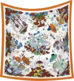 Premium Floral Scarf for Women 35x35 Square Silk Feel-Lightweight Scarves Headscarf Bandanas Wrapping Handbag - Image 11