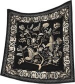 Premium Floral Scarf for Women 35x35 Square Silk Feel-Lightweight Scarves Headscarf Bandanas Wrapping Handbag - Image 15