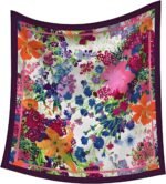 Premium Floral Scarf for Women 35x35 Square Silk Feel-Lightweight Scarves Headscarf Bandanas Wrapping Handbag - Image 13