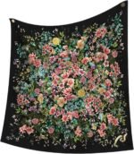 Premium Floral Scarf for Women 35x35 Square Silk Feel-Lightweight Scarves Headscarf Bandanas Wrapping Handbag - Image 5