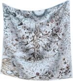 Premium Floral Scarf for Women 35x35 Square Silk Feel-Lightweight Scarves Headscarf Bandanas Wrapping Handbag - Image 8